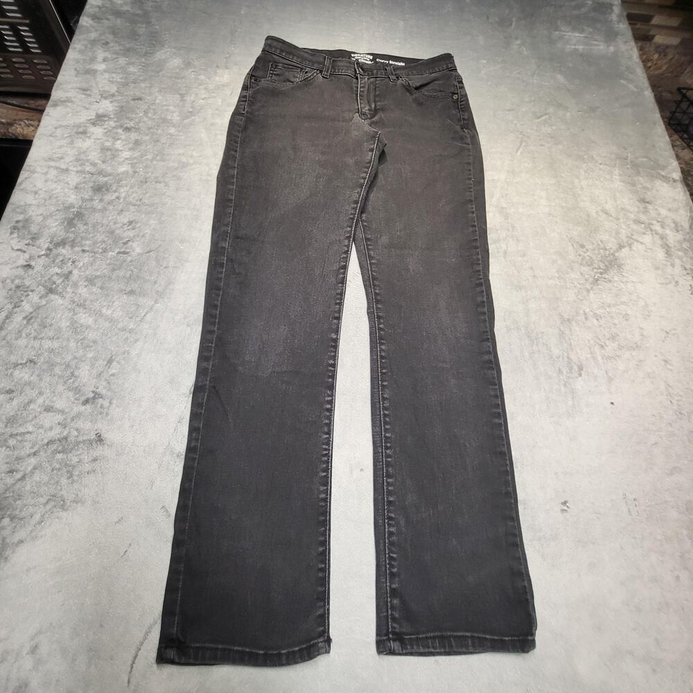 Signature By Levi Strauss Jeans Womens 8M Black Curvy Straight Stretch 5-Pocket